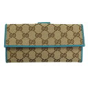 グッチ 財布 レディース 231841 GUCCI 長財布 Wホック GGキャンバス レザー ベージ ...