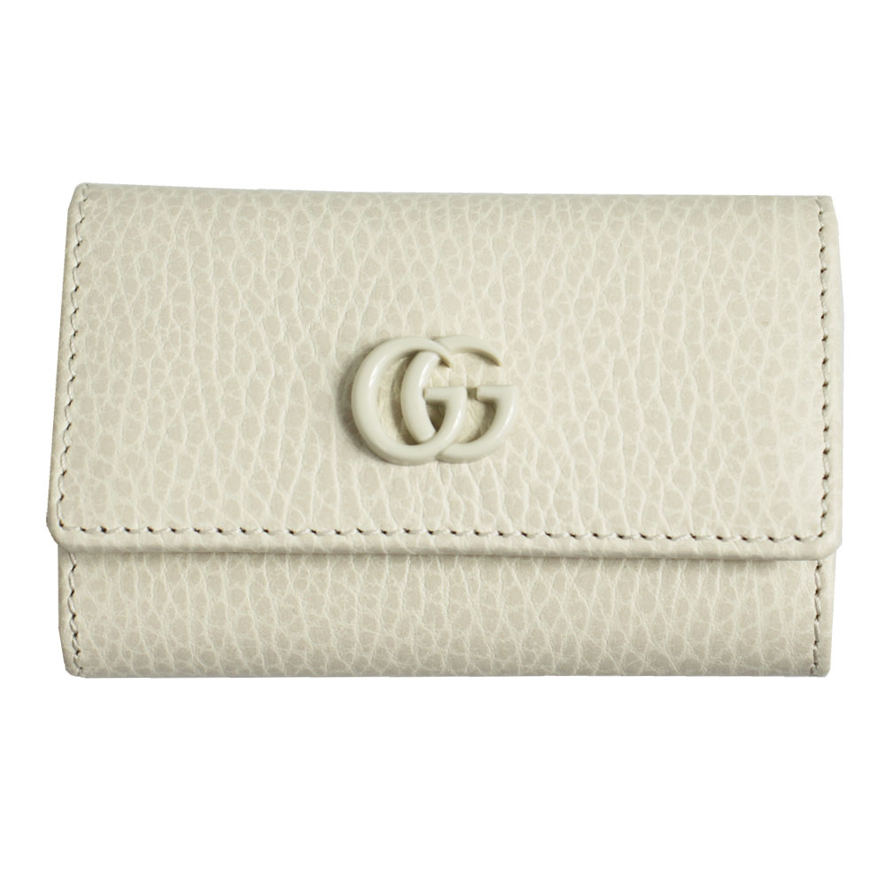 グッチ キーケース レディース GUCCI GGマーモント レザー ホワイト系 456118 17WEN 9022