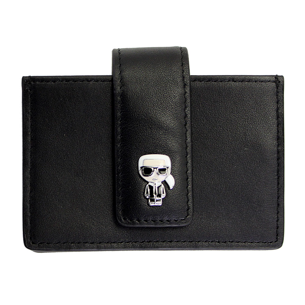 カールラガーフェルド カードケース レディース KARL LAGERFELD K/Ikonik カードホルダー レザー ブラック 201W3217のサムネイル