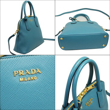 プラダ バッグ 訳あり レザー ブルー BL0907 PRADA 2WAYハンド/ショルダーバッグ レディース BL0907 SAFFIANO CUIR