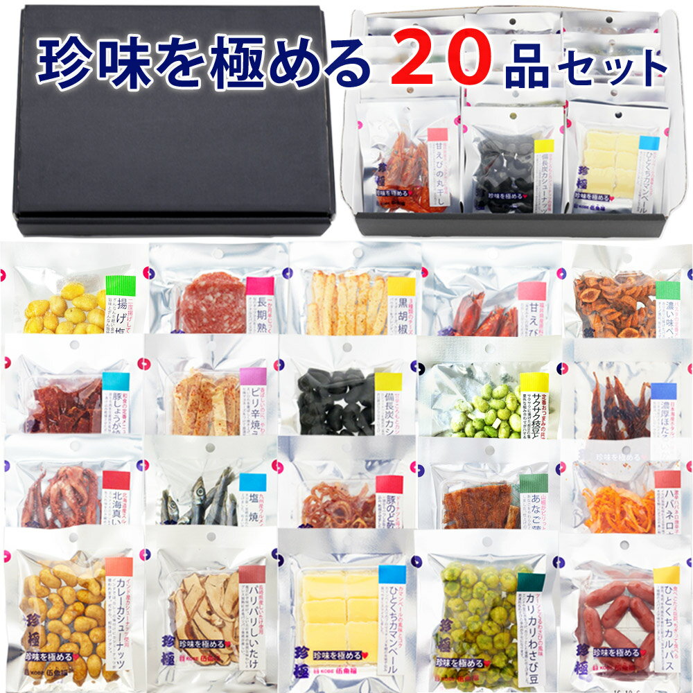 おつまみ ギフト セット 【珍味を極める20品セット】お父さん 誕生日 プレゼント 珍味 おつまみ 極める 退職 お祝い 甘くない 送料無料 常温 詰め合わせ お摘み大容量 豪華 種類豊富 チーズ ワイン ビール 焼酎に合う おツマミ 珍味