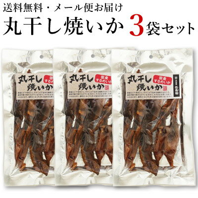 おつまみ イカ 【丸干し焼いか3袋セット（合計150g）メール便】 イカ 一夜干し 【送料無料 同梱・ギフト包装・代引支払不可】おつまみ専門 伍魚福 いかめし