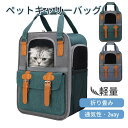 ペットキャリー リュック 犬 猫 ペットバッグ 折り畳み 2way ケース 車 旅行 飛行機 メッシュ 通気性 軽量 大型 小型(4)