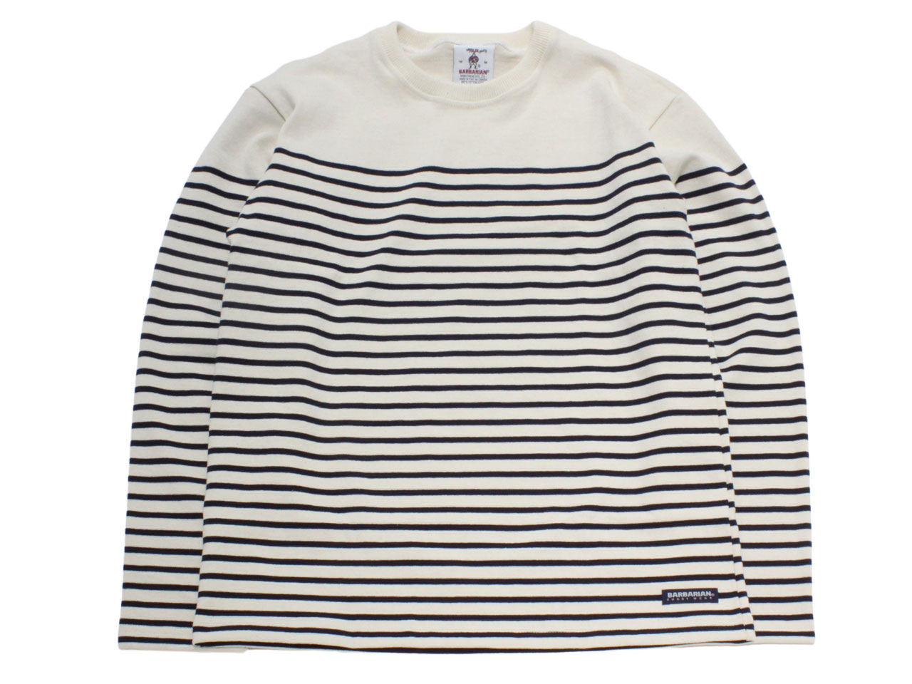 BARBARIAN【バーバリアン】CREW NECK SHIRTS(L/S) *IVORY/NAVY