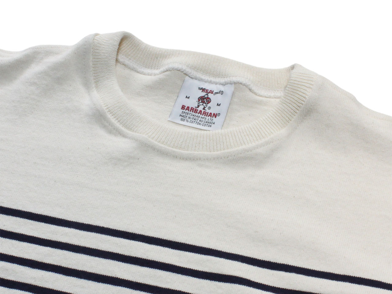 BARBARIAN バーバリアン CREW NECK SHIRTS(L S) *IVORY NAVY goingcoming-10004344 男のド定番Shop サンプル画像3