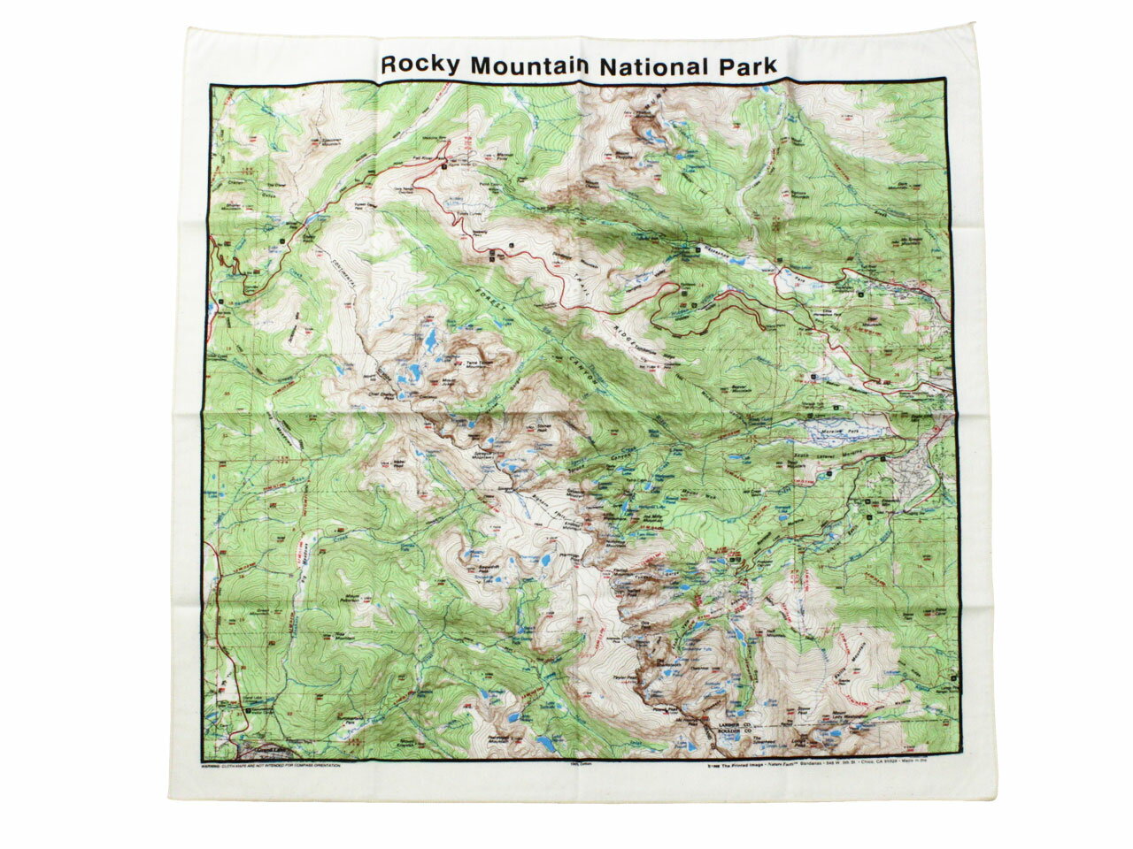 THE PRINTED IMAGENATURE FACTS BANDANAS *ROCKY MOUNTAIN NATIONAL PARK