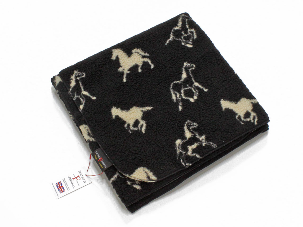 FARFIELD ORIGINAL【ファーフィールド オリジナル】BLANKET *BLACK/HORSE
