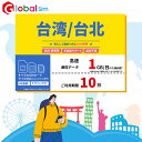 【GoJapan Mobile】台湾 10日間(1GB/日高速） データ通信専用 プリペイドSIMカード