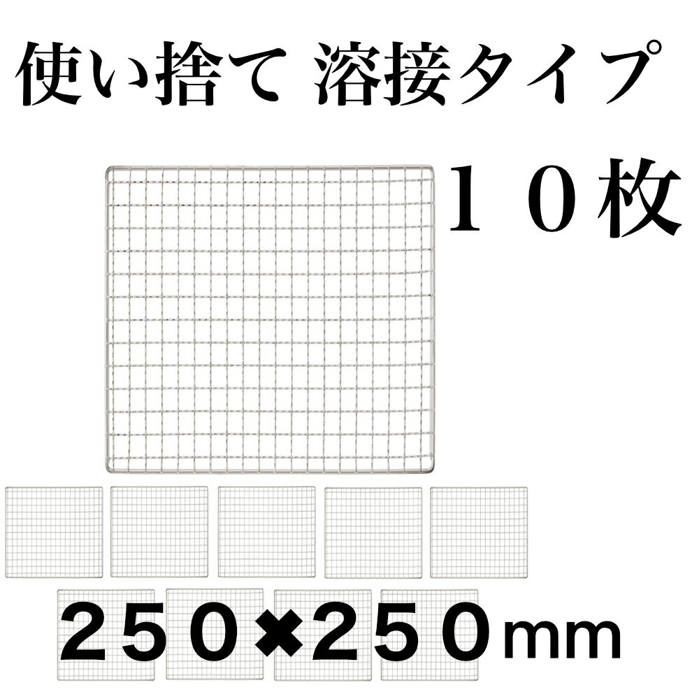 Cookware, Bbq Goods - 使い捨て 10枚組 コンロ 焼き網 替え網 互換性 角型 BBQ 250×250mm