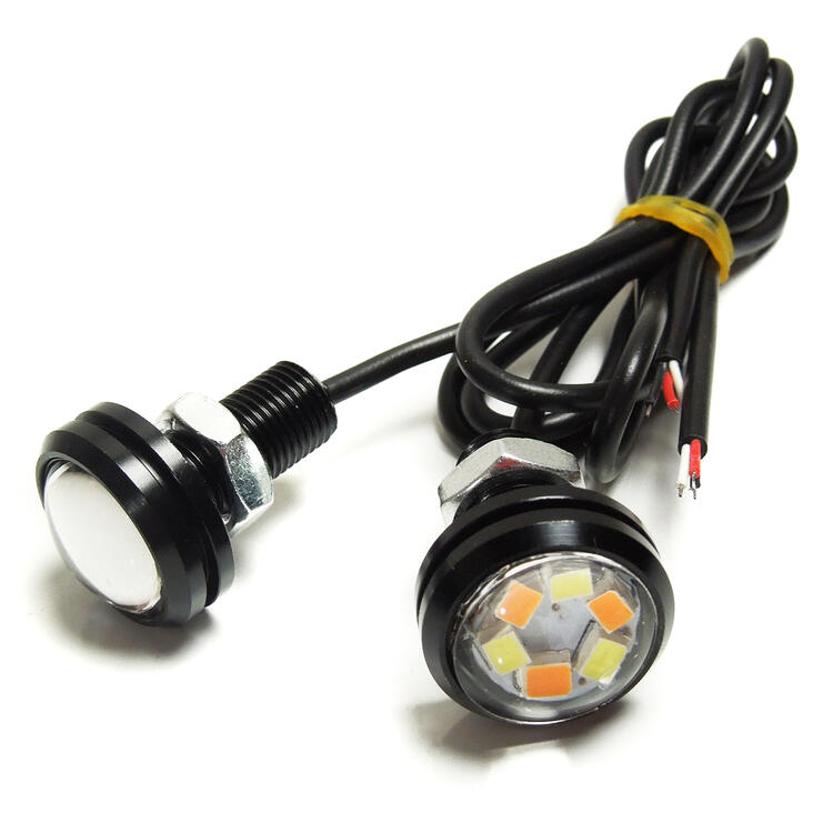 ヴォクシー LED スポットライト デイライト ウィンカー 連動 防水 2色発光 2個セット ボルト型【メール便】
