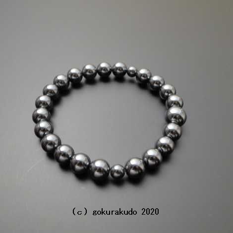 数珠ブレス 総ヘマタイト 主玉(おもだま)8mm