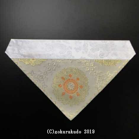 三角打敷き（紗の布） 70代夏用 白地その3-R