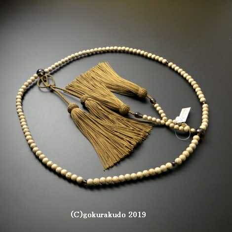 数珠 浄土真宗 星月菩提樹 尺2 茶水晶入 利休色房