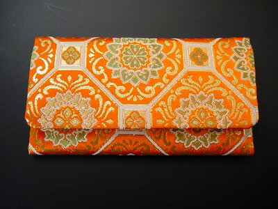 数珠袋／正絹2つ折り数珠入れ 朱地（H-1）