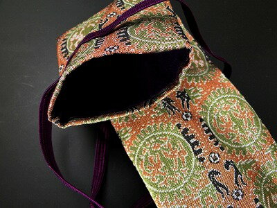 錫杖袋（錫杖入れ） 茶色系正倉院柄（短寸柄用ミニサイズ）