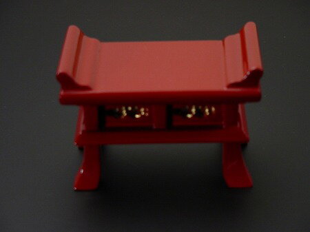 （法華経）八の巻机（朱）　三寸