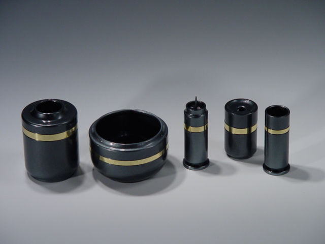 （花立や蝋燭立のセット）『御法（みのり）』帯金付き（5点セット）藍錆色