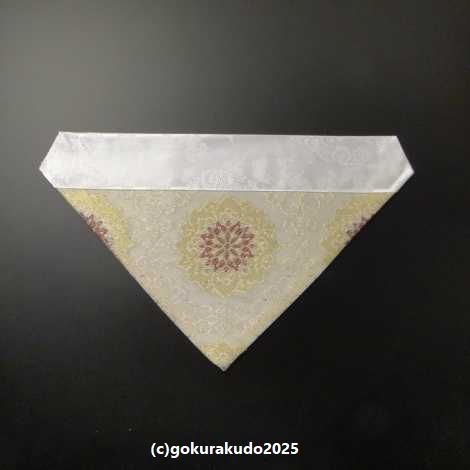 三角打敷き（紗の布）　50代　夏用　白地その4-1-R