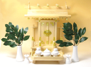 【神棚】【神具】神殿 【神道】神棚 中神明 神具12点セット付 A