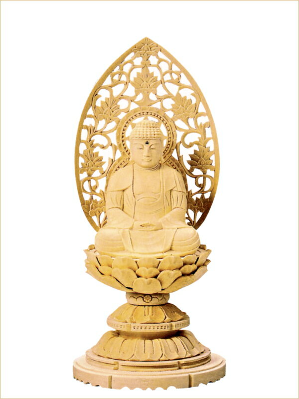 仏像 禅宗 本尊 総白木 丸台座 座釈