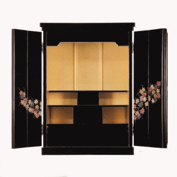 仏壇 塗り豆仏上置 もみじ 23号 浄土真宗西本願寺派用