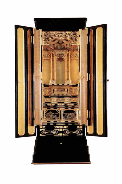 仏壇 京型胴長 山吹 大阪欄間 総粉 西 20