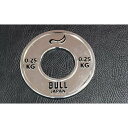 BULL パワーリフティングプレート0.25kg（2枚1組）IPF（国際パワーリフティング連盟）公認品 筋トレ トレーニング器具 バーベル ホームジム 自宅トレ ブル