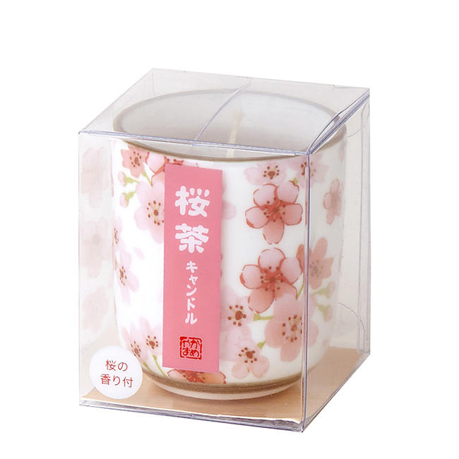 【ローソク/キャンドル】桜茶キャンドルミニサイズカメヤマロー