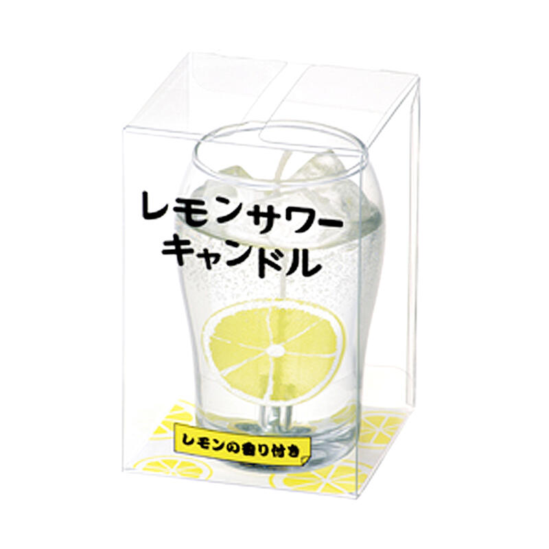 【ローソク/キャンドル】レモンサワーキャンドル ※レモンの香り付き★グラス付属故人の好物シリーズローソクカメヤマローソク仏壇用ローソク 墓参り用ローソク ロウソク ろうそく キャンドル 故人の好物シリーズ