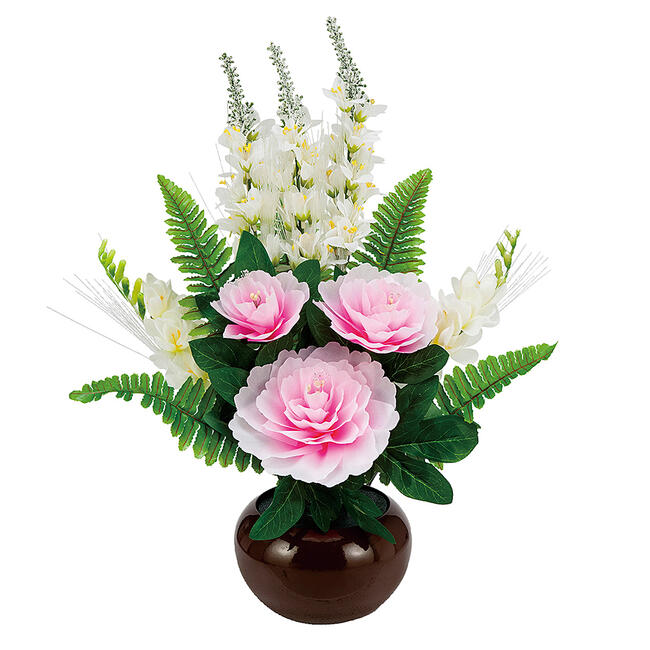 【提灯】ルミナス 花束（花部分照明仕様）【日本製】 岐阜提灯【花部分照明付き/フラワーデザイン】【箱入り】置提灯 岐阜提灯 造花 提灯 綺麗な提灯 盆提灯 岐阜提灯 進物提灯 御供提灯