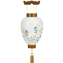 【盆提灯】岐阜提灯「チーク」(芙蓉・描き絵)木製仕様【LED電池灯付き(電池式)】【日本製】 岐阜提灯お迎え提灯 迎え提灯 吊提灯 岐阜提灯 手作り提灯 初盆 初盆御供 ご進物提灯 御供提灯 先祖供養提灯