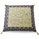 【座布団】日本製 天然 い草 座布団 - 唐草紺 -【日本製】【コンパクトサイズ(63cm×63cm)】【リバーシブルタイプ】夏用座布団 い草製座布団 法事座布団 ご寺院様用お座布団 御前座布団 お盆 お彼岸