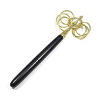 【錫杖】真鍮錫杖 上等品（柄：木製）長さ約33センチ （錫杖頭12センチ） ★日本製品錫杖 声杖 鳴杖