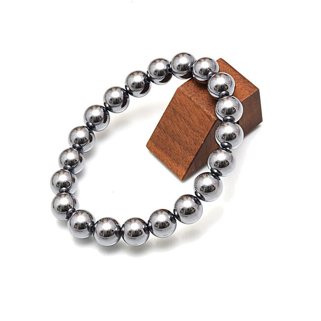 『テラヘルツ』ブレスレット 10ミリ玉【当店限定品】天然石ブレスレット シルバーブレスレット 銀色ブレスレット 石のブレスレット 数珠ブレスレット 健康祈願 健...