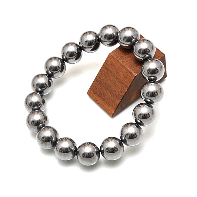 『テラヘルツ』ブレスレット 12ミリ玉【当店限定品】天然石ブレスレット シルバーブレスレット 銀色ブレスレット 石のブレスレット 数珠ブレスレット 健康祈願 健...