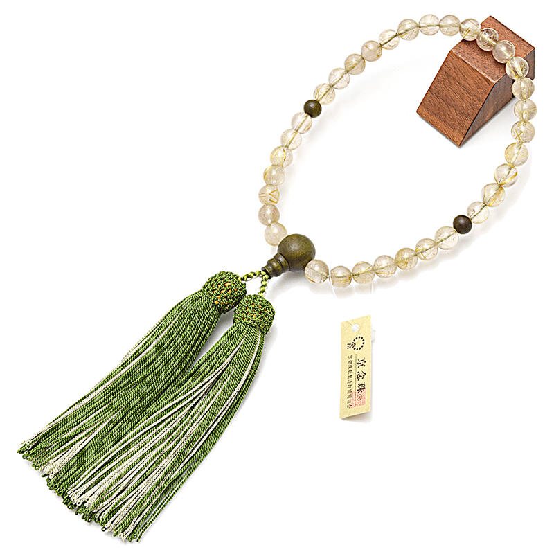 『ルチルクォーツ-緑檀仕立て』天然...