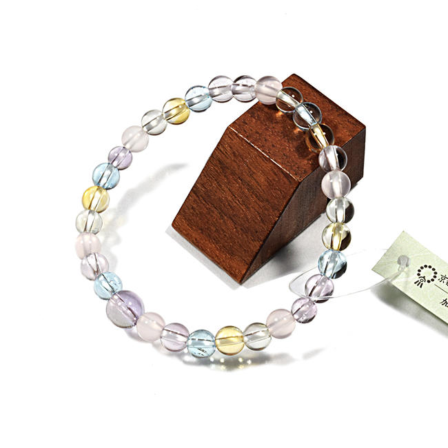 【天然石ブレスレット】本水晶(クインテットクォーツ)天然石ブレスレット・腕輪【当店限定品】