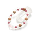 日本の心「桜」ブレスレット 8ミリ玉水晶「桜の花」刻印仕様(和桜材/ローズクォーツ・薔薇石仕立て)木製 縁起物 厄除け お守り 魔除け 数珠ブレスレット さくら 櫻 プレゼント 贈答品 母の日 記念日 合格祈願