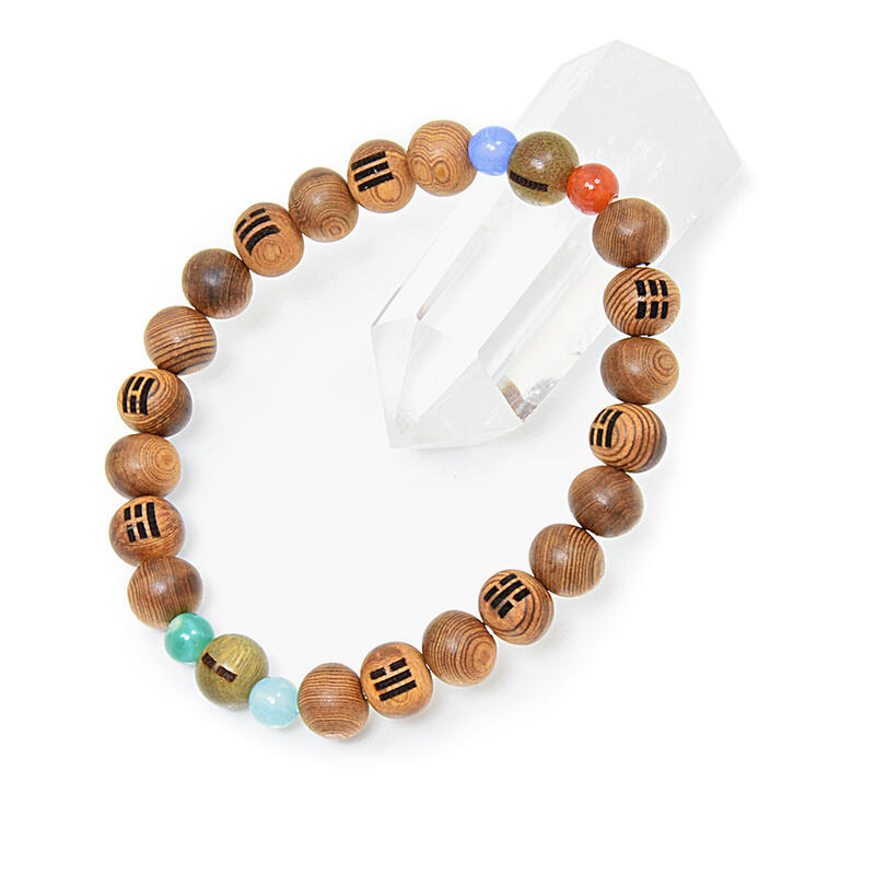 屋久杉ブレスレット『太極八卦彫りブレスレット』念珠 木製ブレスレット 腕輪 厄除けブレスレット お守りブレスレット 数珠ブレスレット 厄除け祈願ブレスレット 厄...