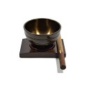 【りん台】ウォールナット色(木製品)3寸★おりんを乗せるりん台です★※現代風のスッキリデザイン※★ご注意:おりんとりん棒は付いてません★現代仏具 りん台 輪台 ...