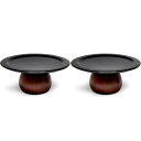 【お仏具】高月塗り 黒紫檀色(木製品)3寸(径9cm)★一対セット※現代風のスッキリデザインの高月。現代仏具 高月 高坏 高杯 供物皿 かわいい高月 小さい高月...