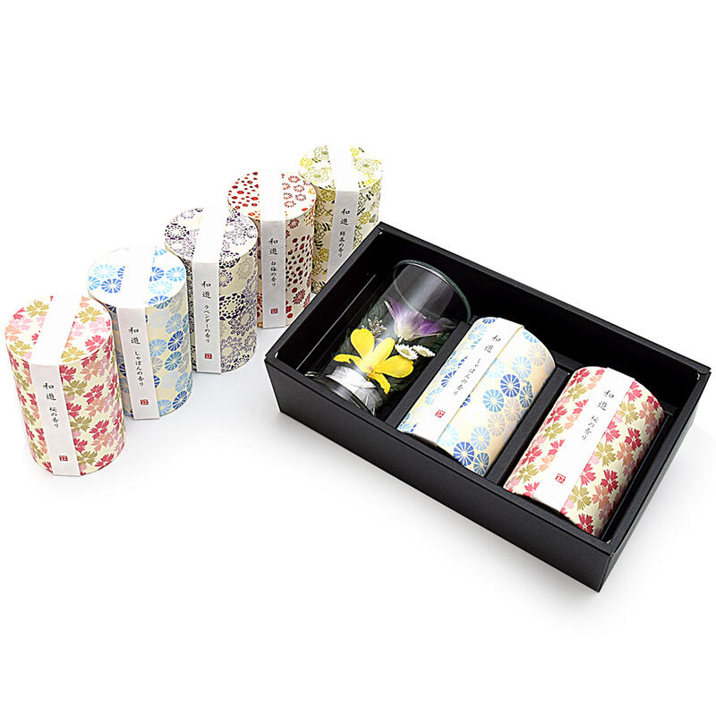 【ご進物用 お線香】「和遊」お線香(2個)-プリザーブドフラワーセット【箱入り】安全 安心 ギフト用 贈答用 進物用 進物用線香 喪中ハガキ返礼 カメヤマ 線香...