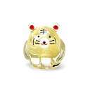 【縁起物】金沢-純金箔入り「福々十二支-寅-」◆ガラス製職人手作り品金箔 金 純金 縁起物 お守り 金運 仕事運 幸運 家庭運 家庭円満 お守り 家内安全 魔除...
