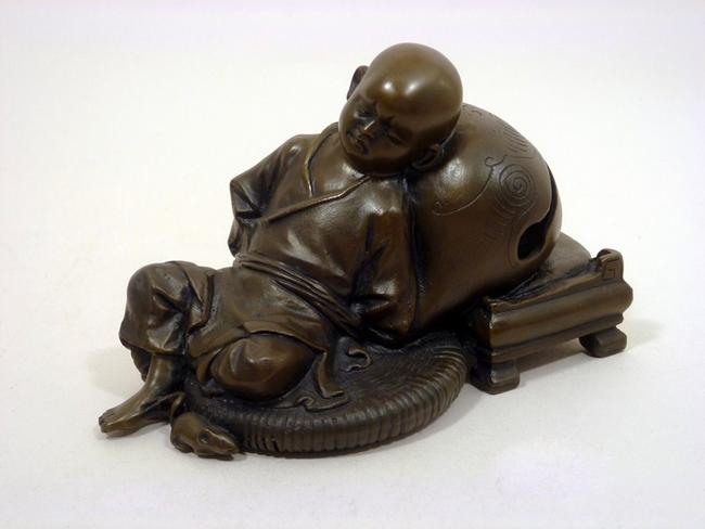 【仏像】金属製「幼少の雪舟」像【日本製／富山県高岡産】金属仏像 伝統工芸 置物