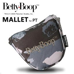 Betty Boop(TM) ベティー ブープ(TM) カモフラージュ パターカバー マレットタイプ OHC0040 キャラクター アニメ ベティちゃん ゴルフヘッドカバー パター用カバー HTCゴルフ ホクシン交易