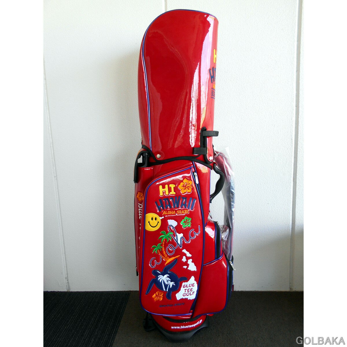 刻印対応 【新品】ブルーティーゴルフ　HI HAWAII エナメルスタンドキャディバッグ　BTG-C