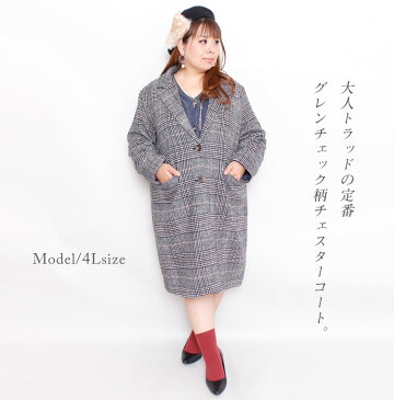 大きいサイズ レディース マタニティ ママ マタニティウェア 妊婦 グレンチェックコート coat ロング丈コート 長袖コート チェック柄コート 大きめ ビックシルエット 柄 秋服 冬服 春服 LL 2L 3L 4L LLサイズ XL XXL 13号 15号 17号 ブラック black 黒 ゴールドジャパン¬