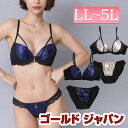大きいサイズ レディース インナー 下着 セット ブラジャー ショーツ レースノンワイヤーブラジャー&ショーツセット ブラ レース ビジュー 刺繍 サテン 光沢...