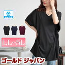 大きいサイズ レディース トップス カットソー Tシャツ 接触冷感VネックドルマンTシャツ Vネック ドルマン 5分袖 半袖 接触冷感 冷感 ひんやり ストレッ...