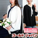 大きいサイズ レディース トップス シャツ ブラウス バイカラーボウタイブラウス ボウタイブラウス ボウタイ ネクタイ リボンタイ 長袖 バイカラー タック 裏...